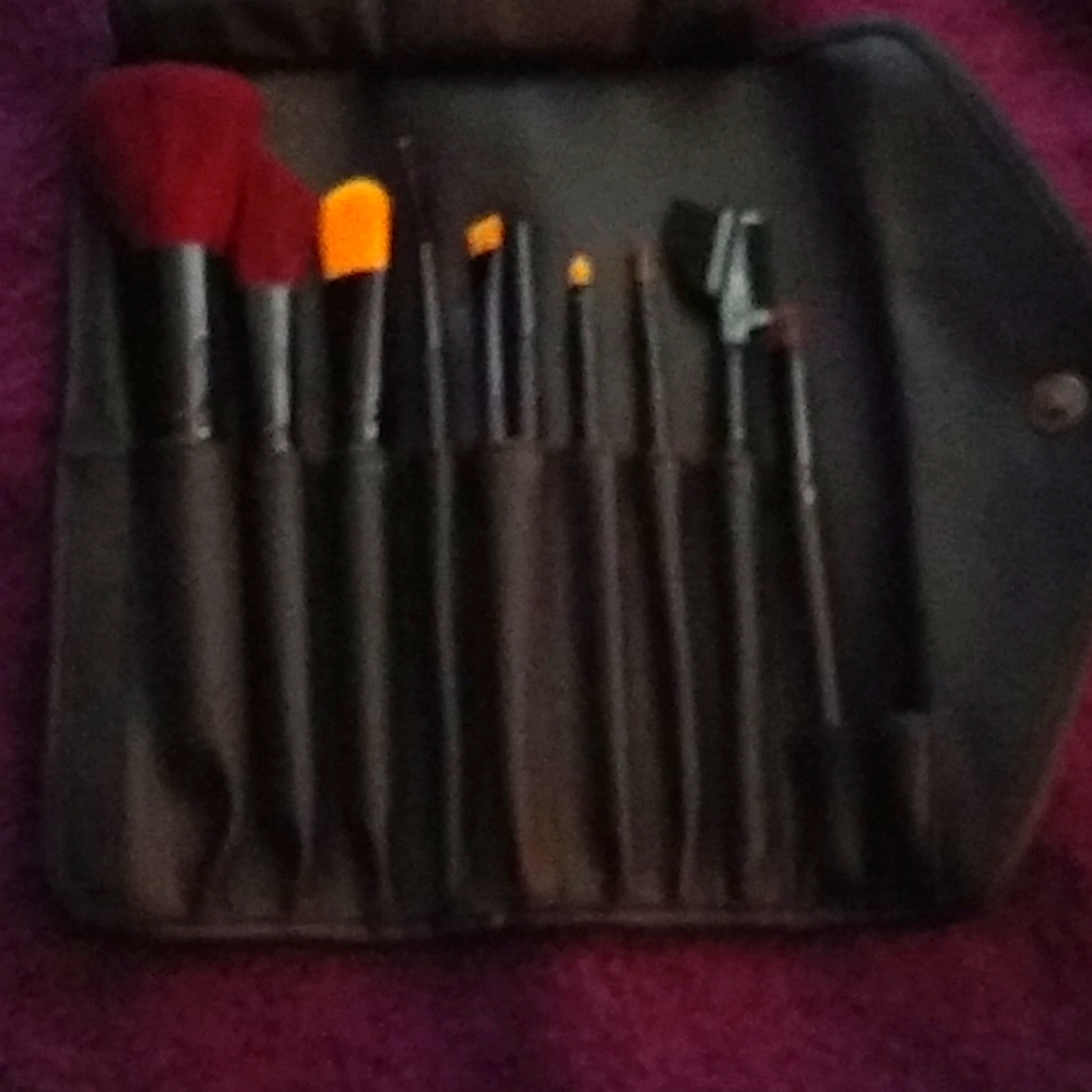 NWOT ELF Professional Make-up Brush Set w case